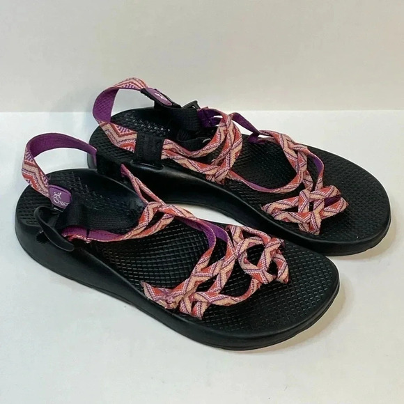 Chaco ZX/2 Vibram Unaweep Hiking Sandals Women’s size 10 Pink Toe Loop Strappy - Picture 1 of 8